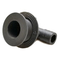 Standard Boat Thru Hull Connector - 3/4 Inch 90 Degree Black Plastic