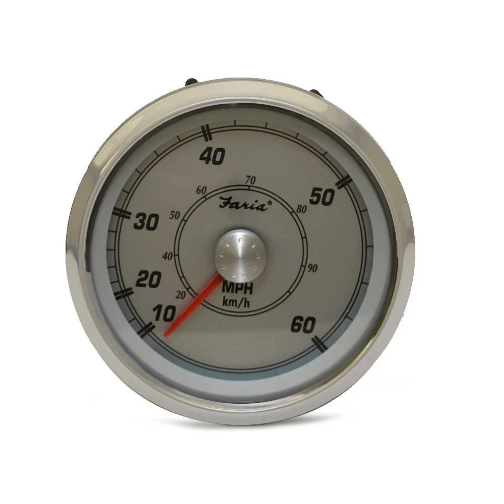 Faria Boat Speedometer Gauge SE9982A - Maxum 3 1/4 Inch Silver