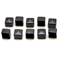 Boat Rail Caps - 1 X 1 Inch Black Rubber Pole Covers (set of 10)