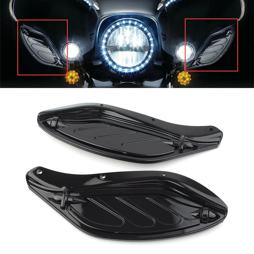 For Harley Touring FLHR FLHT CVO 96-13 Black Side Wing Windshield Air Deflector