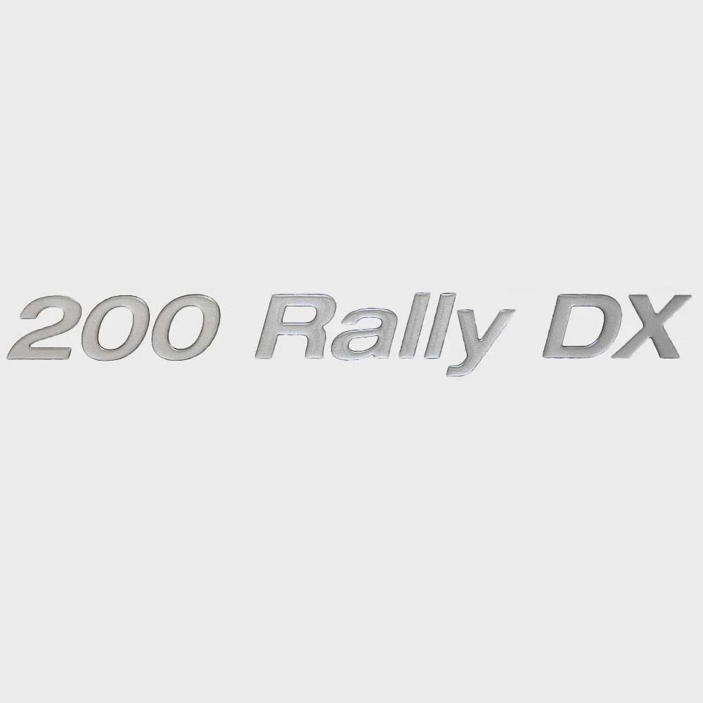 Crestliner Boat Raised Decal Sticker 2296326 - Emblem 200 Rally DX Silver