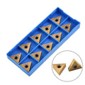 10pcs/Box Golden-Lathe Carbide Triangular Tips Inserts Cutting Tools TNMG 160404
