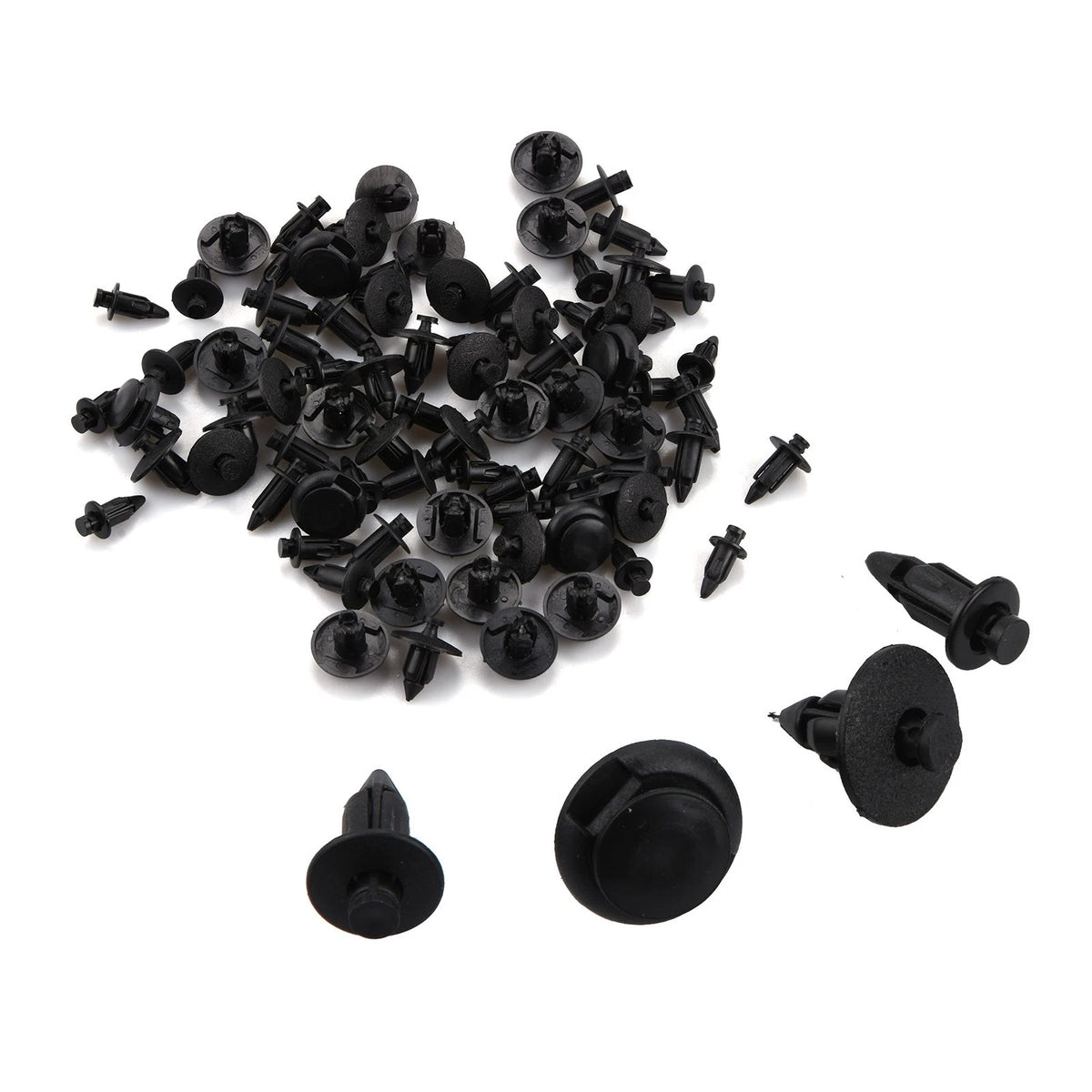 80PCS Motorcycle ATV Nylon Fairing Bolt Bodywork Push Pry Rivets Pin Kit Set