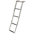 JIF Marine Boat Telescoping Ladder EQB4-8 - 4-Step Stainless Steel