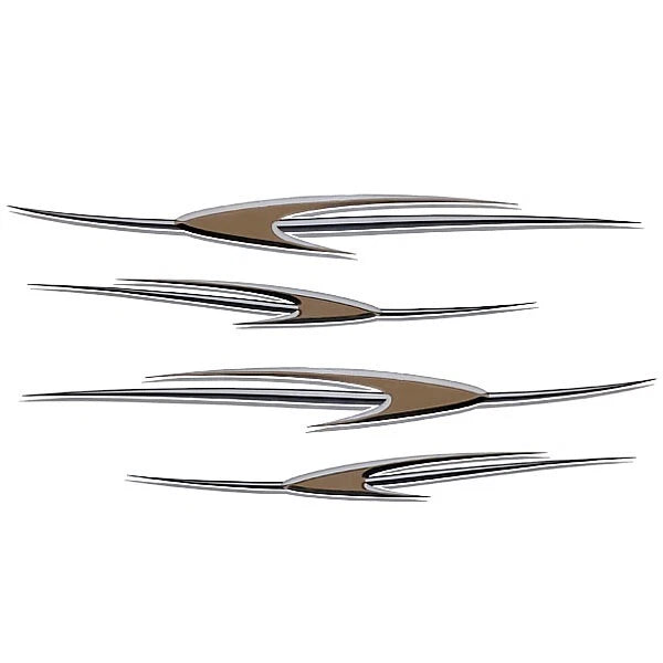 Misty Harbor Boat Decals 140508 - Metallic Gray Tan (set of 4)