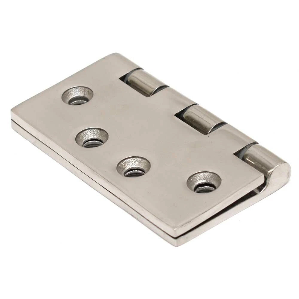 Gemlux Boat Flush Mount Hinge 8368820 - 4 X 4 Inch Polished 8 Gauge