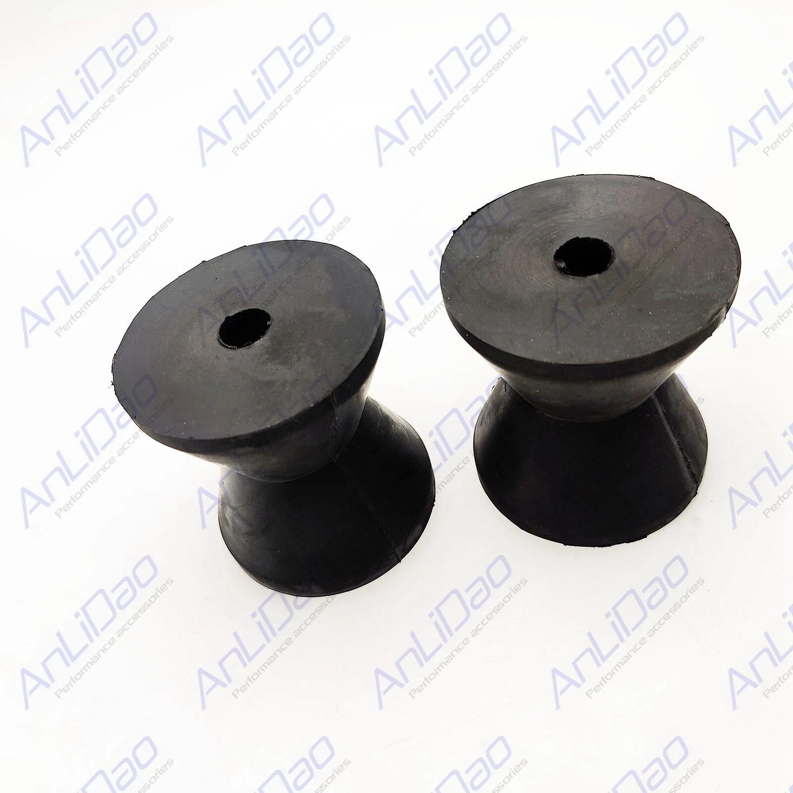 Fit Mounting Width Boat Trailer Black Molded Rubber Bow Stop Roller 50-56310