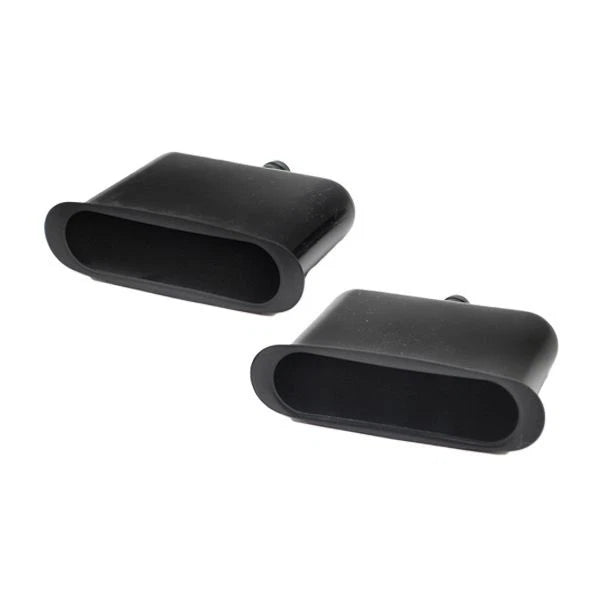 Boat Cleat Housings - 3 1/4 Inch Black Plastic (pair)
