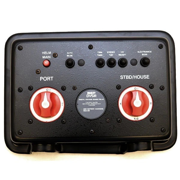 Larson Boat Dual Battery Switch Panel 2201-2097 - 12-24V with Breakers