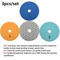 4In 100mm Dry/wet 3 Step Polishing Pads Granite Polishing Tool