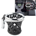 Motorbike Chrome Handlebar Cup Holder Drink with Mesh Basket Universal for Harley