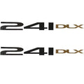 Fisher Boat Decals - 241 DLX Black Gold Stickers (pair)