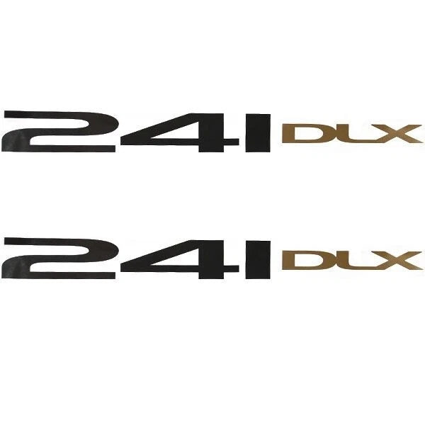 Fisher Boat Decals - 241 DLX Black Gold Stickers (pair)