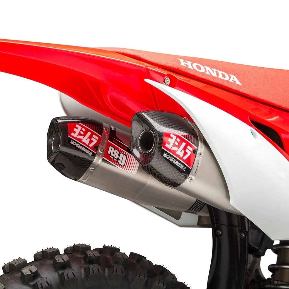 Yoshimura RS9T Stainless Slip on Dual Mufflers for Honda CRF250R 2018-2019