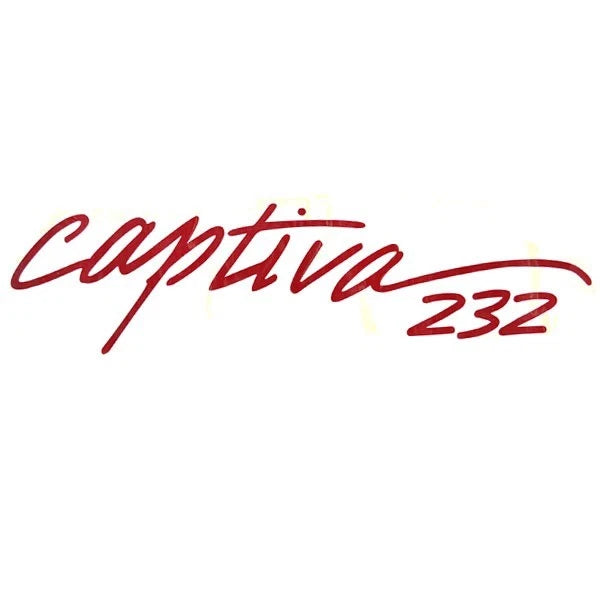 Rinker Boat Emblem Decal Sticker - Captiva 232 Wine Red