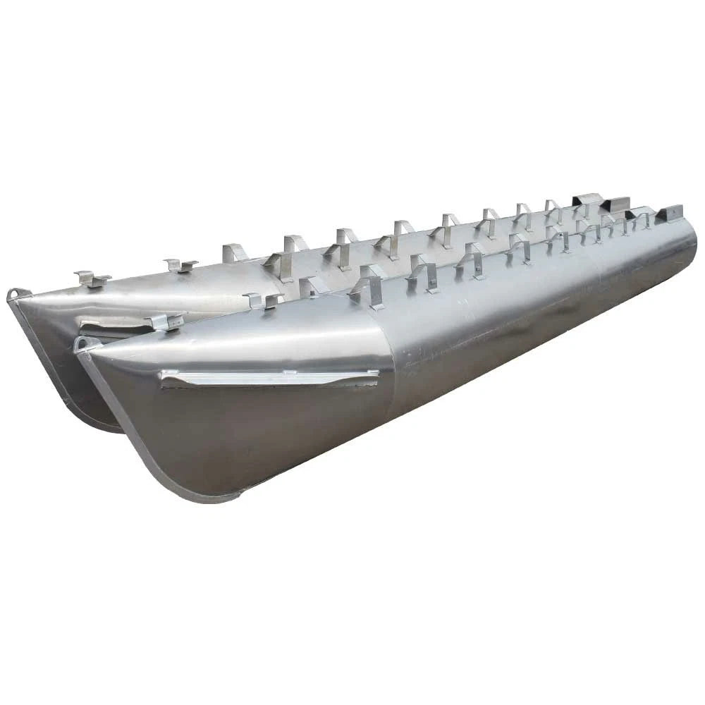 Pontoon Boat Log Float Tubes - 21 FT X 25 Inch with Strakes (set of 2)