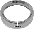 HARDDRIVE Frenched Headlight Trim Ring Chrome 7 Clamp Style for Harley Dyna &