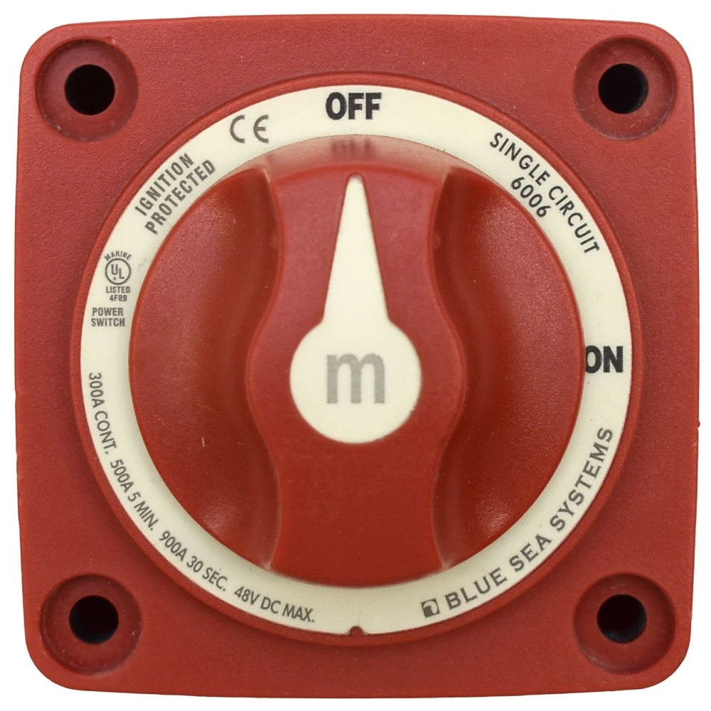 Blue Sea Systems Boat M-series Mini Battery Switch 6006 - On/Off 300A