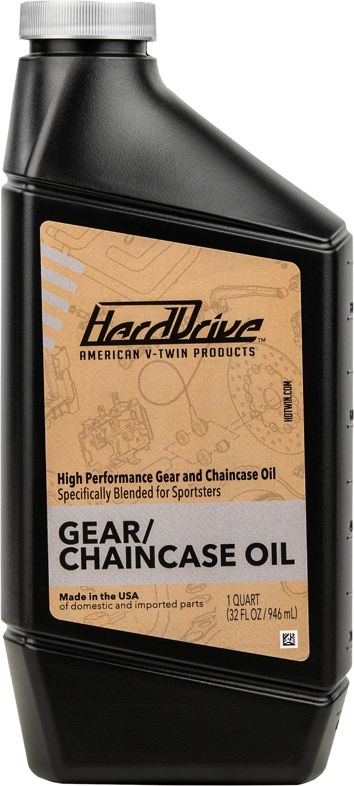 HARDDRIVE Gear/Chain Case Oil 1 Qt for Harley V-Twin 1971-Present