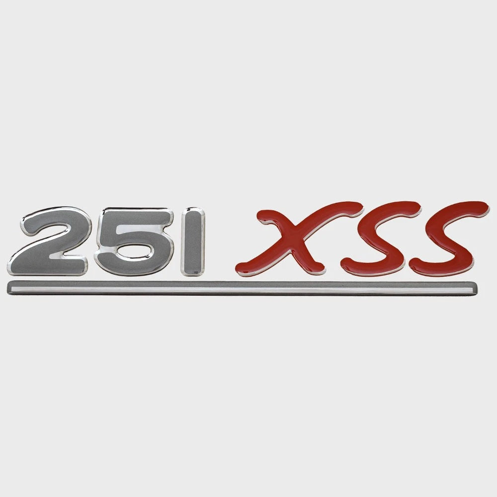 Scout 251 XSS Boat Raised Decal HW1586A - Metallic Silver/Red Sticker