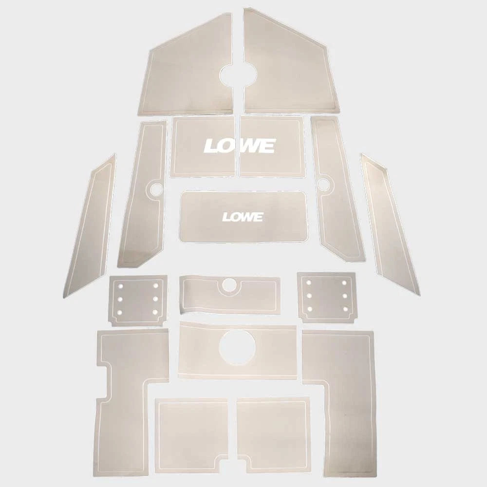 Lowe Boat Non-Skid Deck Mats 2283111 - Bay 22 SeaDek Tan White (17PC)