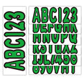 Custom Boat Registration Numbers Letters Decals 4 Sets of A-Z & 0-9 Green