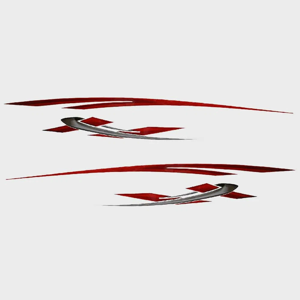 Larson Boat Graphic Decals 05732079 - Senza Red Stickers (set of 4)