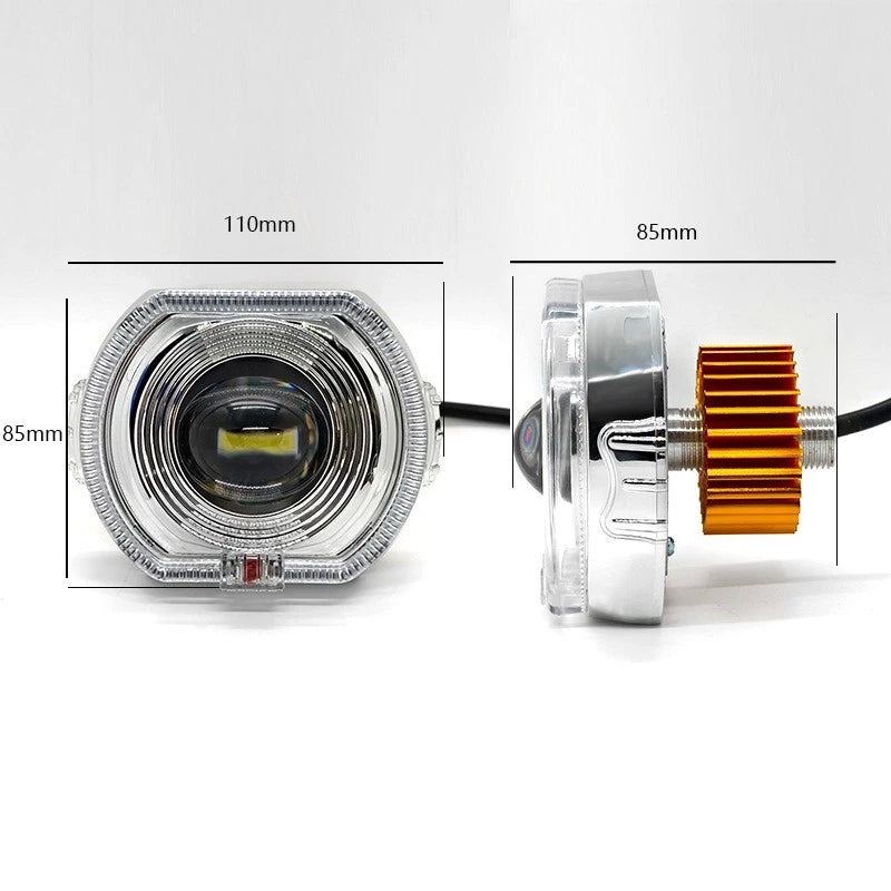 Reliable 45W Motorcycle Headlight with Easy Cable Installation Feature