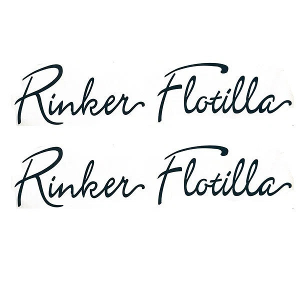 Rinker Boat Brand Decal - Flotilla Green 37 3/4 X 8 3/8 Inch (pair)