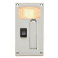Boat RV Cabin Dome Light with Hook - Warm White Gray Plastic