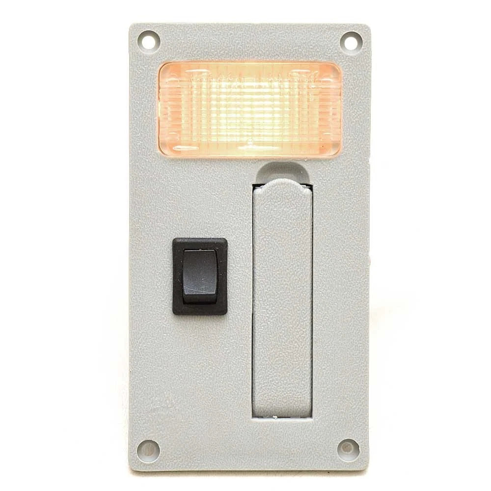 Boat RV Cabin Dome Light with Hook - Warm White Gray Plastic