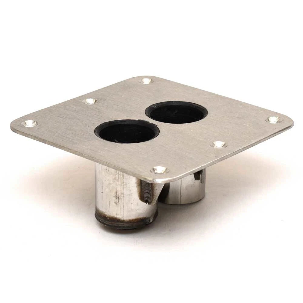 Springfield Marine Boat Ski Pylon Base 3640035-S - KingPin Ski Tow 2 Hole Satin