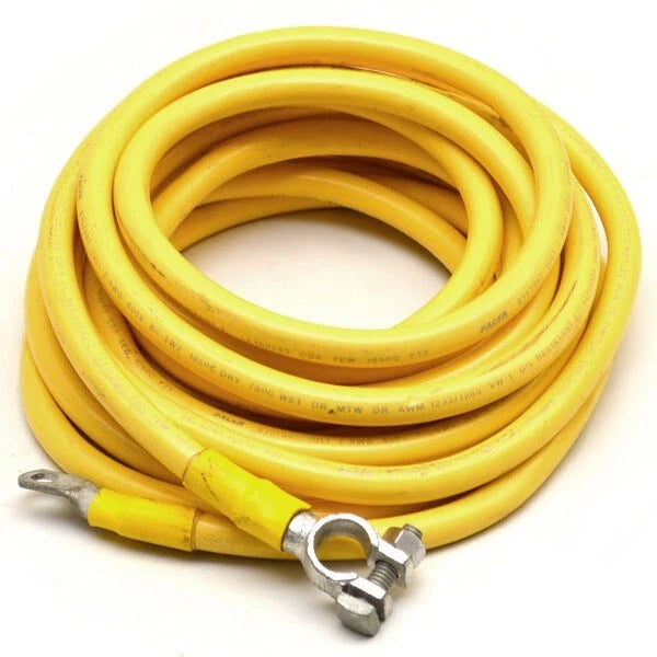 Pacer Boat Battery Cable E157097 - 20 Foot 2 AWG Yellow