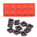 10 PCS CCMT060204 Carbide Inserts Set for Lathe Turning Tool Holder