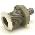 Boat Threaded Thru Hull Connector - 5/8 Inch Grey Plastic