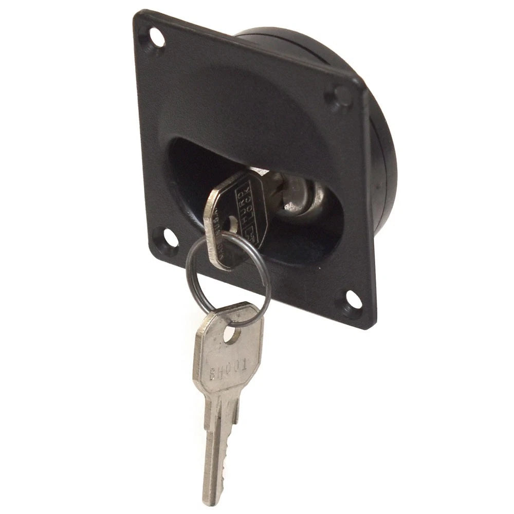 Locking Boat Access Hatch Latch - with Keys 2 1/4 Inch