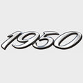 Lund Boat Raised Number Decal Self 1985781 - 1950 Silver Black