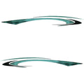 Weeres Boat Graphic Decals - Cadet Teal Green Stickers (set of 2)