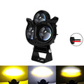 Motorcycle LED Headlight Spotlights Owl Design White Yellow High Low Beam Lamp