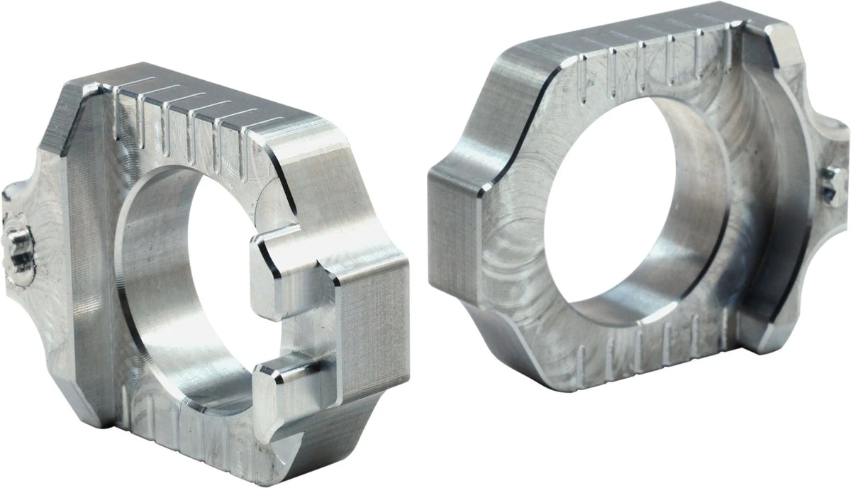 WORKS Axle Blocks Elite Yam Silver – Fits Yamaha YZ250F & YZ450F 2010-2017