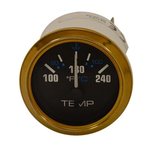 Beede Boat Temperature Gauge 942763 - 2 Inch Gold Black