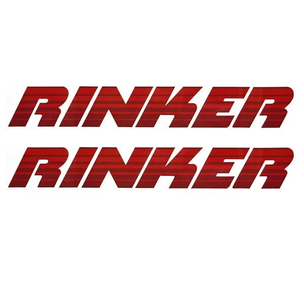 Rinker Boat Brand Decal - Burgundy - Red 20 X 2 7/8 Inch (pair)
