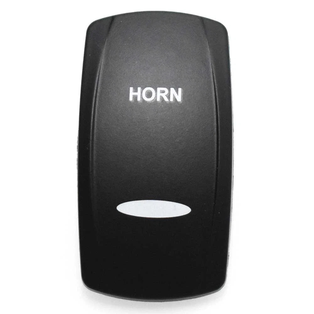 Boat Rocker Switch Cover - Horn Actuator Black White