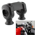 2x Black Handlebar Riser 1.25" Clamp for Harley Softail Dyna Street Bob Fat Bob