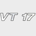 Crestliner Boat Decal 2201976 - VT 17 Silver Black 7 1/4 X 1 5/8 Inch
