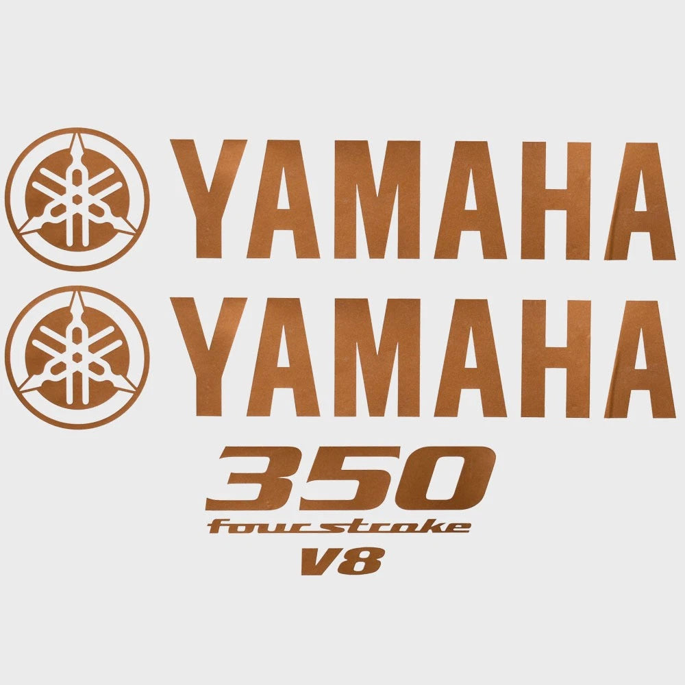 Yamaha Boat Cowling Decals - 350 V8 Four Stroke Bronze Stickers (kit)