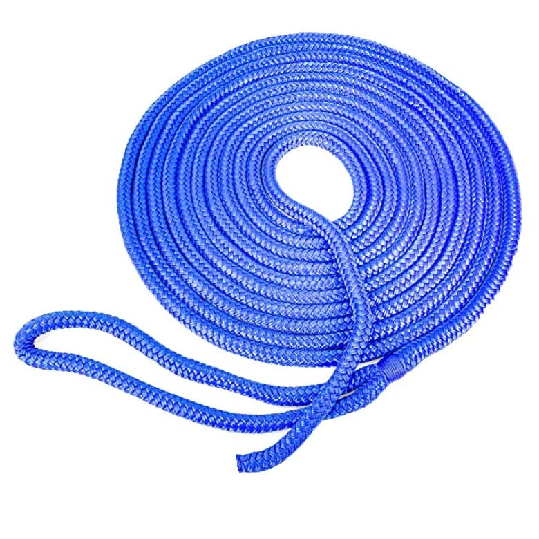 SeaGrace Boat Dock Line - Double Braided 5/8 Inch X 30 FT Blue