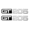 Glastron GT 205 Boat Model Decals - Silver Stickers (pair)