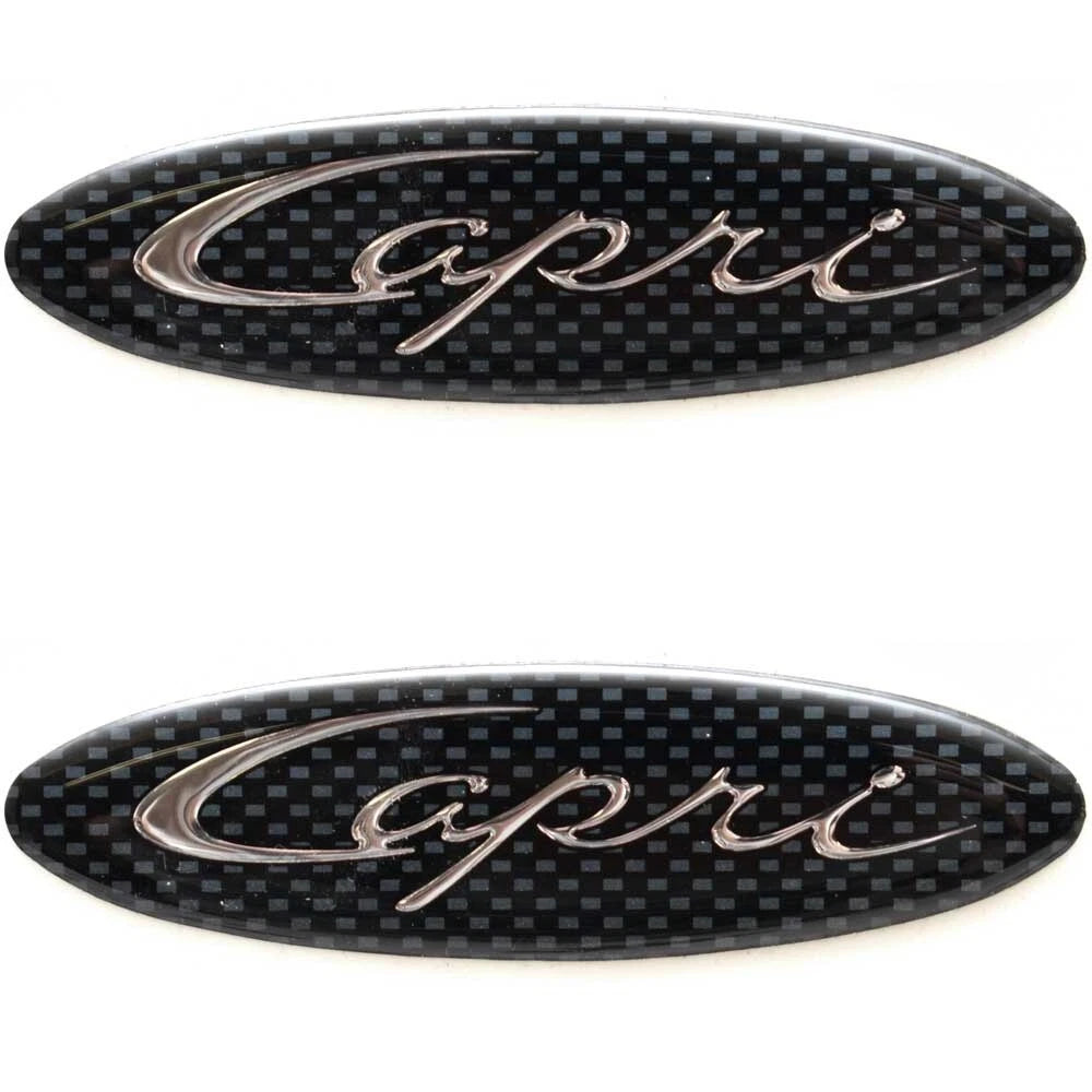 Bayliner Boat Raised Decal Sticker - Capri 3 1/2 Inch Silver (pair)