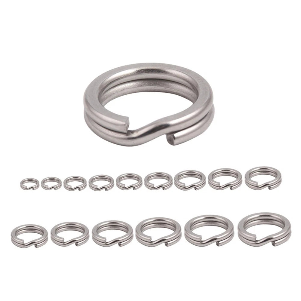 Stainless Steel Split Ring for Carp Fishing Double Loop Design
